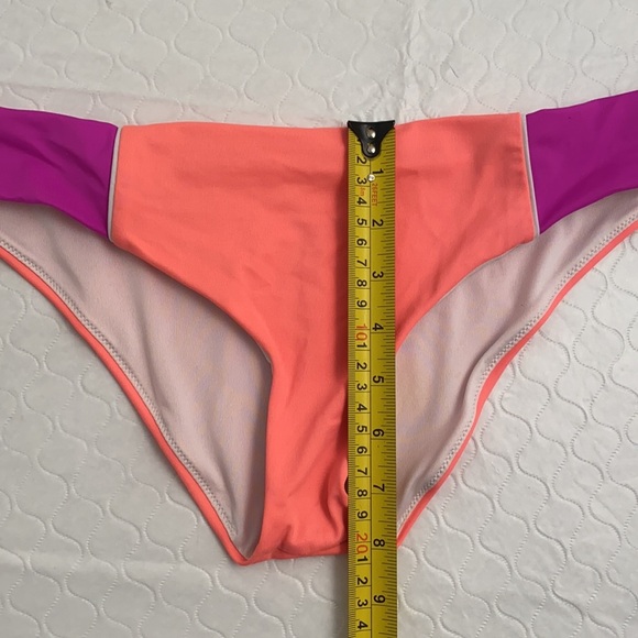 Victoria’s Secret PINK neon bikini coral aqua purple colorblock S/M - Picture 10 of 16